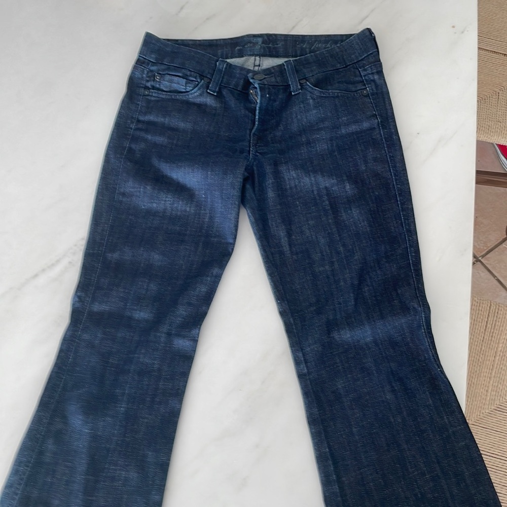 Vintage Low-rise 7-For All Mankind Flare Jeans